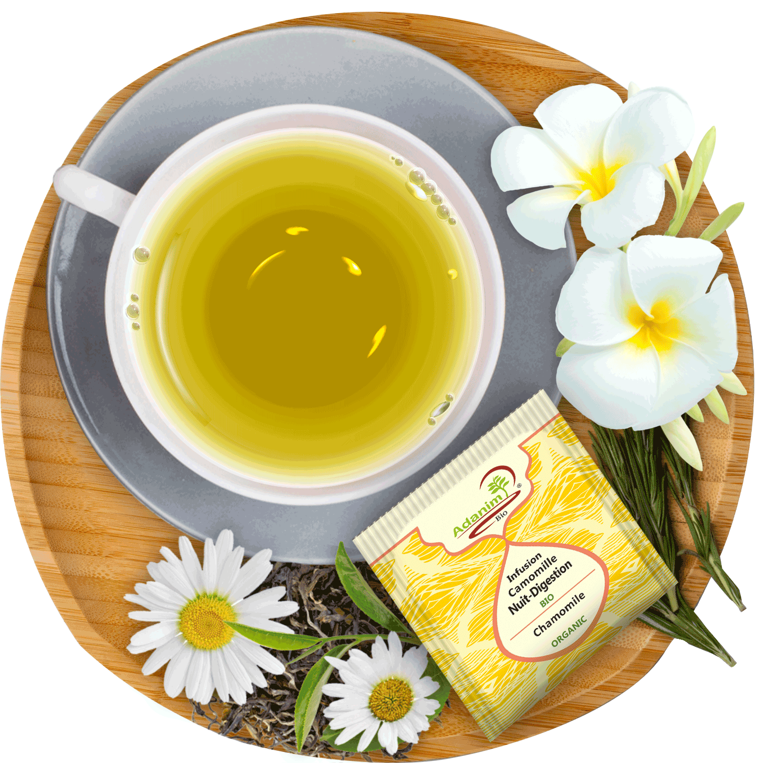 Chamomile Tea Providing Health Benefits for Bloating, Weight Loss, and Upset Stomach LiberTea