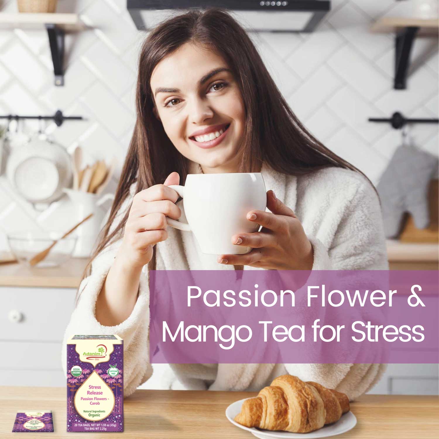 Mango Organic Tea with Passion Fruit - Helps with Stress Relief - Liber-Tea