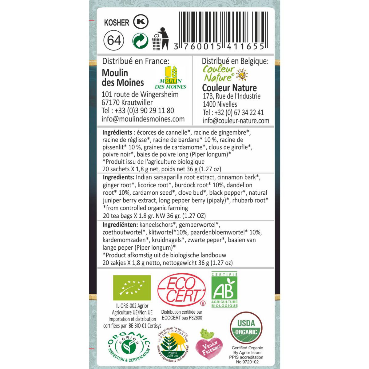 Everyday Detox Tea with Organic Burdock Dandelion herbs - Image 2