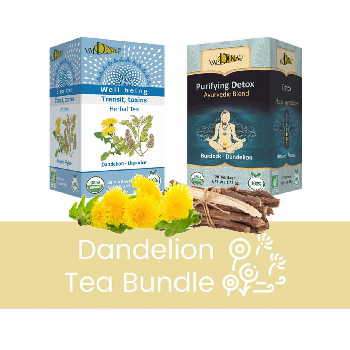 Dandelion tea Bundles Dandelion Organic tea Bundle