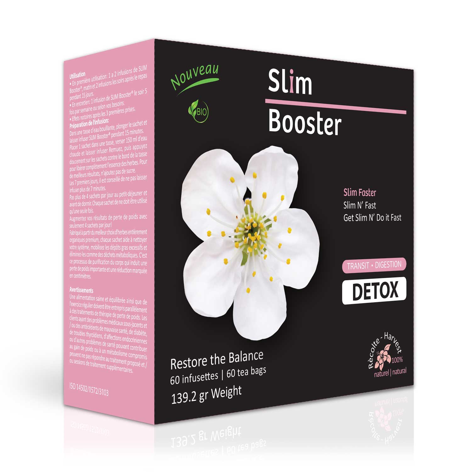 Herbal Slimming tea by Nouveau Paris. 100% natural organic detox
